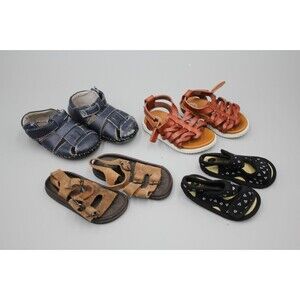 Lot of 4 Pairs Pediped Baby Sizes 3-5 Sandals Myggpp Small Steps Wonder Nation